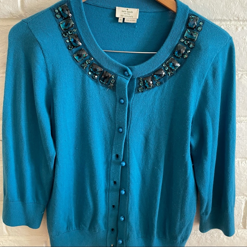 Kate Spade Jewel Collar Cardigan